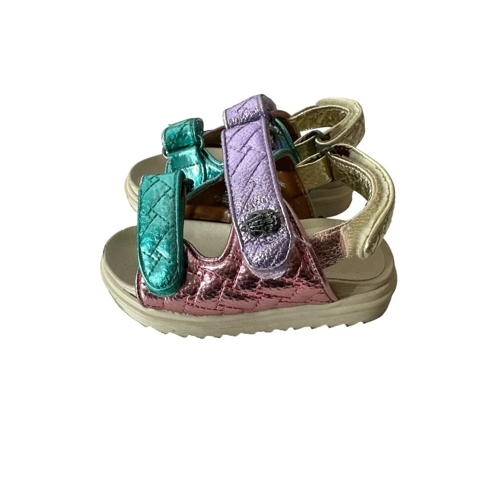 Kurt‎ Geiger Sandals Kids Size 6 Metallic Rainbow Designer Shoes Unicorn